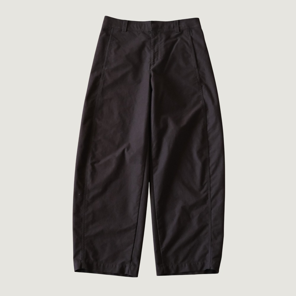 Uniqlo Pants Wide Leg Brown Twill Cotton Blend Size M Minimalist Workwear 3430